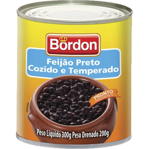 FEIJÃO PRETO BORDON 300GR TEMP LT