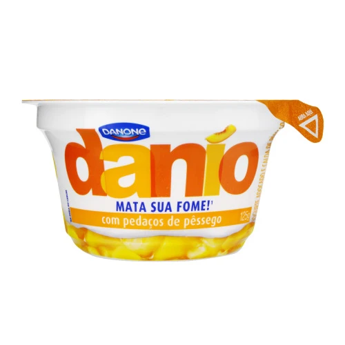 IOGURTE PARCIALMENTE DESNATADO PEDAÇOS DE PÊSSEGO DANIO POTE 125G