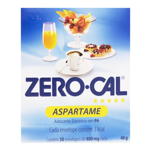 ADOÇANTE ZERO CAL COM 50 ENV ASPARTAME