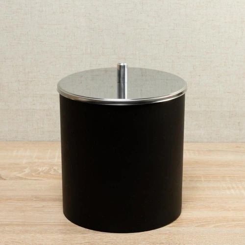 LIXEIRA COM TAMPA DECORLINE PRETA 5,4L