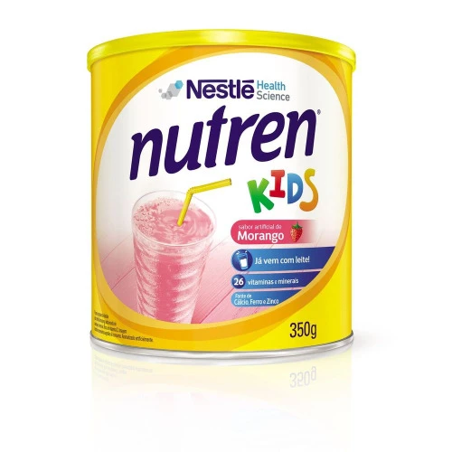 SUPLEMENTO ALIMENTAR NESTLÉ NUTREN KIDS MORANGO 350G
