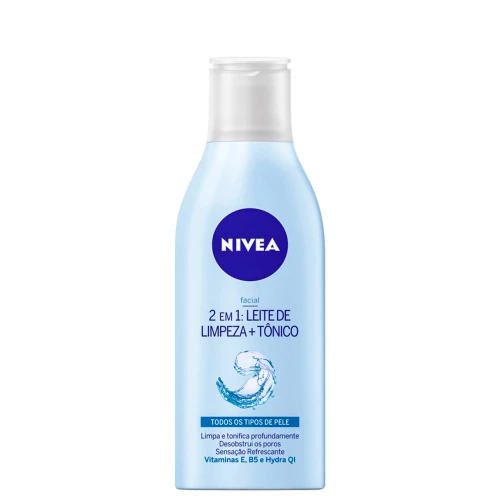 LOÇÃO NIVEA 2 EM 1 LEITE DE LIMPEZA  TÔNICO 200ML