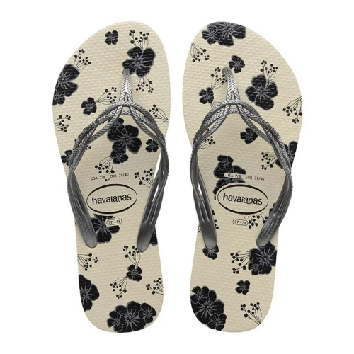 HAV FLASH SWEET FLORES BEGE PALHA 35 36