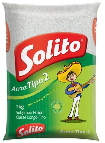 ARROZ POLIDO TIPO 2 SOLITO PACOTE 1KG