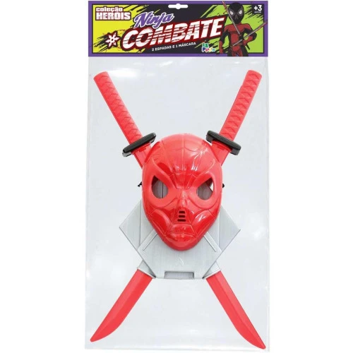 FANTASIA ACESSORIO NINJA COMBATE C/ MASCARA 62CM