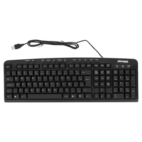 TECLADO MULTIMÍDIA PRETO USB MAXPRINT