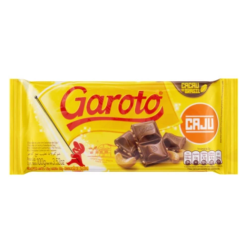 CHOC GAROTO CASTANHA CAJU 100G