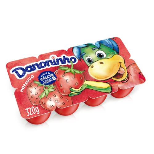 DANONINHO PETIT SUISSE MORANGO 320G 8 UNIDADES