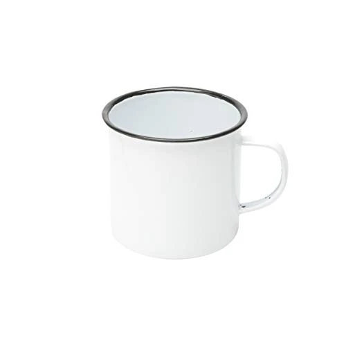 CANECA LYOR 80ML FERRO ESMALTADO AGATA BRANCA