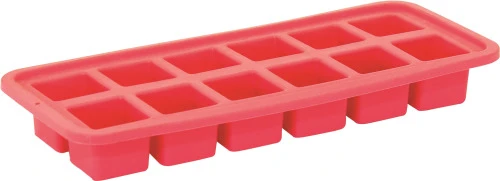 FORMA DE GELO RETANGULAR SILICONE VERMELHA - MIMO STYLE