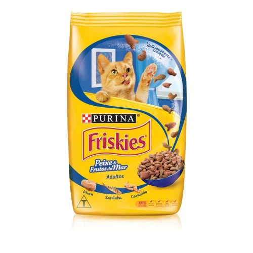 ALIMENTO GATO FRISKIES 500G PEIXE FRUTOS MAR