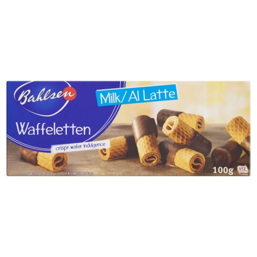 BISCOITO ALEMÃO BAHLSEN WAFFELTTEN MILK CAIXA 100G