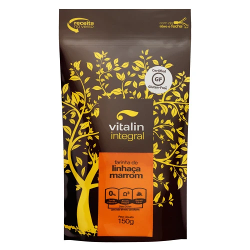FARINHA DE LINHAÇA MARROM INTEGRAL VITALIN POUCH 150G