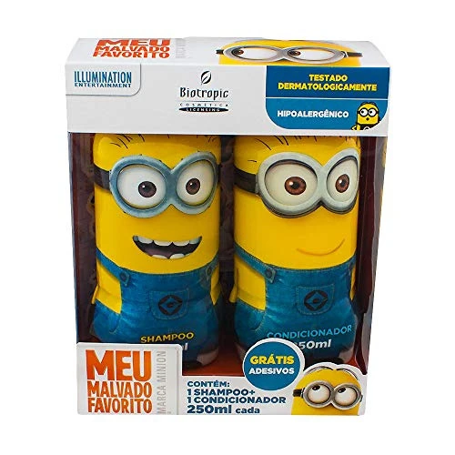KIT SHAMPOO CONDICIONADOR CAIXA 250ML CADA MINIONS