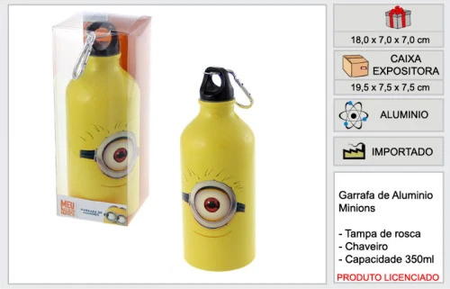 GARRAFA ALUMÍNIO DU CHAPEU MINIONS