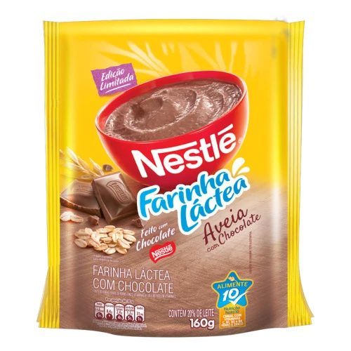 FARINHA LÁCTEA AVEIA COM CHOCOLATE NESTLÉ SACHÊ 160G
