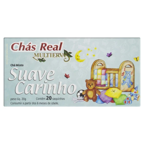 CHÁ SUAVE CARINHO REAL MULTIERVAS CAIXA 20G 20 UNIDADES