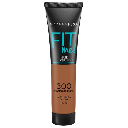 BASE LÍQUIDA MAYBELLINE FIT ME OIL FREE 300 ESCURO ORIGINAL 35ML