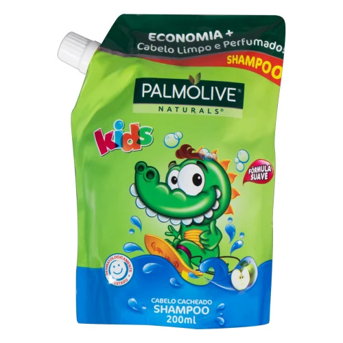 SHAMPOO MAÇÃ VERDE PALMOLIVE NATURALS KIDS SACHÊ 200ML REFIL