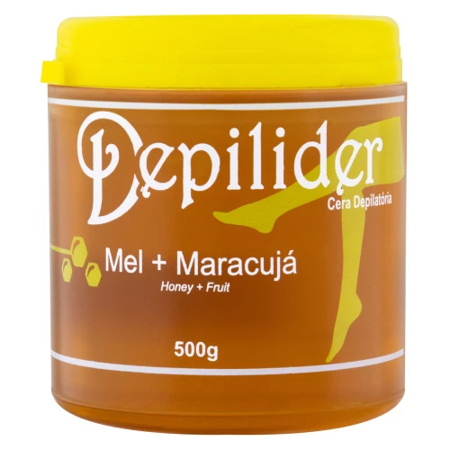 CERA DEPILATÓRIA QUENTE MEL E MARACUJÁ DEPILIDER 500G