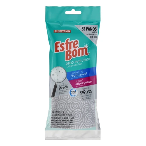 PANO REUTILIZÁVEL EM ROLO ESFREBOM EVOLUTION 52 UNIDADES