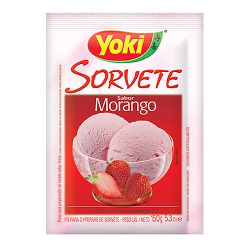 PO SORVETE YOKI 150G MORANGO
