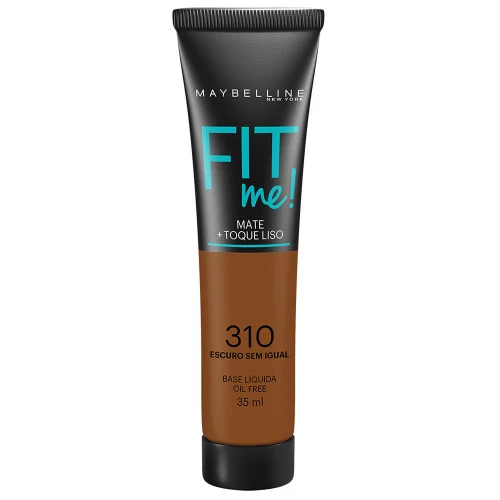 BASE LÍQUIDA MAYBELLINE FIT ME OIL FREE 310 ESCURO SEM IGUAL 35ML