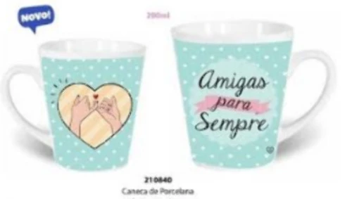 CANECA PORCELANA AMIGAS