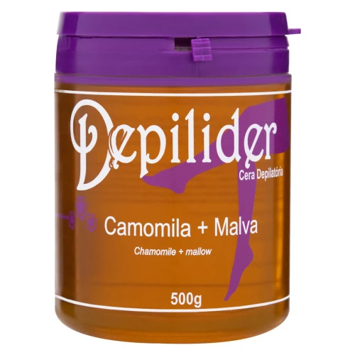 CERA DEPILATÓRIA QUENTE CAMOMILA E MALVA DEPILIDER 500G