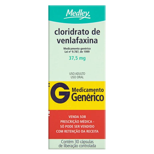 CLORIDRATO DE VENLAFAXINA 37 5MG MEDLEY CAIXA 30 CÁPSULAS