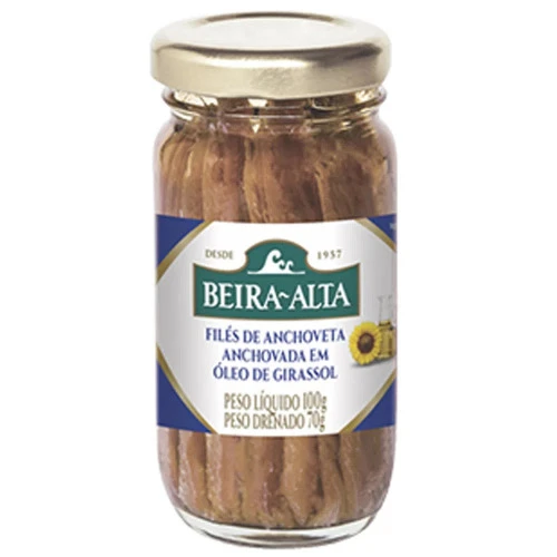 FILÉ DE ANCHOVA ÓLEO GIRASSOL 12X100GR