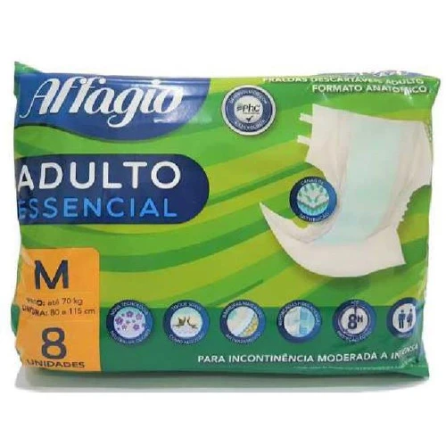 FRALDA GERIATRICA AFFAGIO BEM ESTAR M COM 8