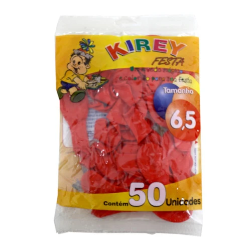 BALÃO KIREY LISO N 6 VERMELHO 30 50
