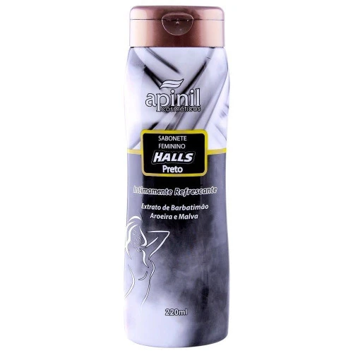 SABONETE FEMININO HALLS PRETO 220 ML