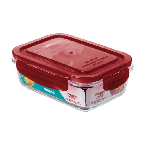 SANREMO POTE DE VIDRO RETANGULAR