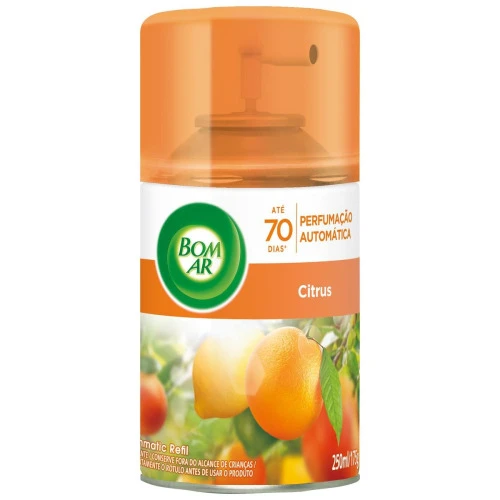 BOM AR AIR WICK AROMATIZADOR SPRAY AUTOMÁTICO FRESHMATIC REFIL CITRUS 250ML