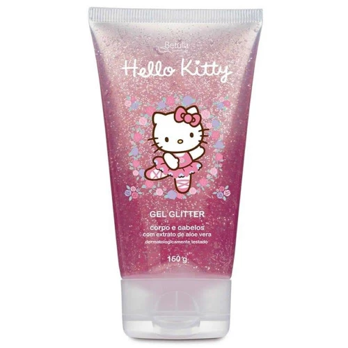 GEL INFANTIL CABELO E CORPO GLITTER HELLO KITTY 180GR