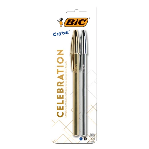 CANETA BIC CRISTAL CELEBRATION 2 UNIDADES