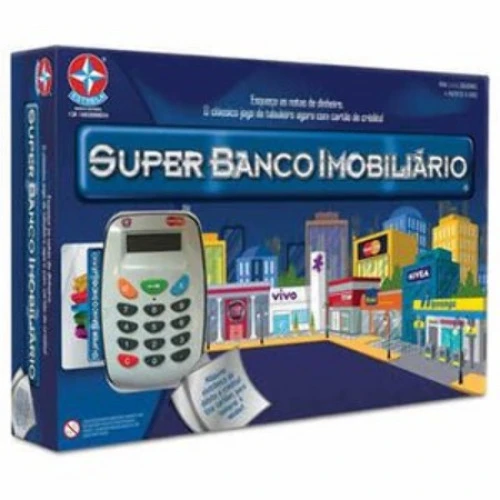 ESTRELA SUPER BANCO IMOBILIÁRIO COM MÁQUINA DE CARTÃO DE CRÉDITO