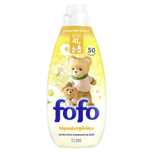 AMACIANTE DE ROUPA CONCENTRADO CHEIRINHO DE BEBÊ FOFO FRASCO 1L
