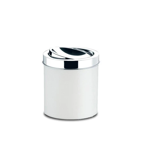 LIXEIRA PP COM TAMPA BASCULANTE BRINOX DECORLINE BRANCA 5,4 LITROS