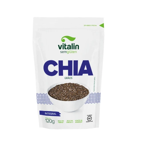 SEMENTE DE CHIA VITALIN SEM GLÚTEN 120G