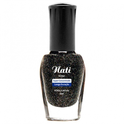 ESMALTENATI GLITER PEROLA NEGRA 8ML