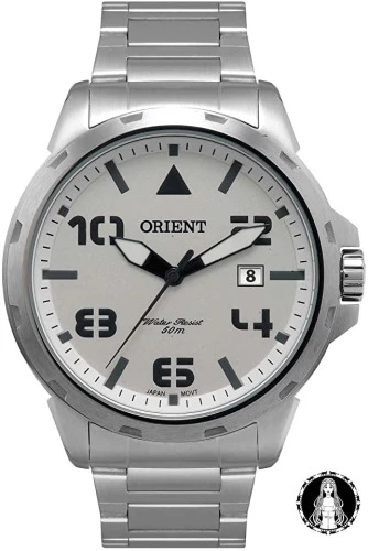 RELÓGIO ORIENT MASCULINO REF: MBSS1195A S2SX PRATEADO MILITAR