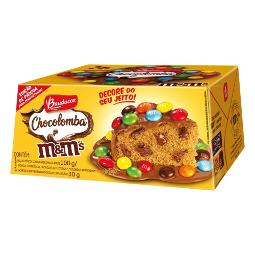 KIT BOLO DE PÁSCOA GOTAS DE CHOCOLATE CHOCOLOMBA 100G SACHÊ DE COBERTURA CHOCOLATE COM AVELÃ 30G BAU