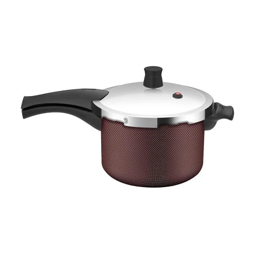 PANELA DE PRESSÃO ROCHEDO TURBO TOP REVESTIDA  4,5L - VERMELHO