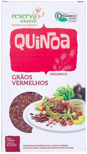 QUINOA VERMELHA EM GRÃOS ORGÂNICA MUNDO DA QUINOA 200G