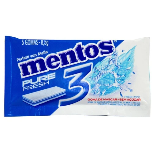 CHICLETE MENTOS PURE FRESH MINT 8 5G