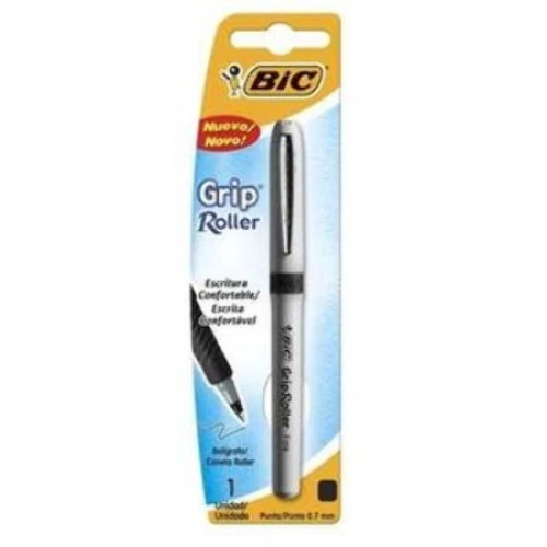 CANETA BIC GRIP ROLLER PRETA COM 1