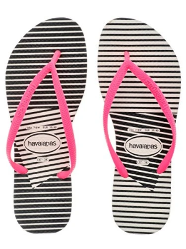 HAVAIANAS SLIM GRAPHIC 39 40 BCO PINK 0826